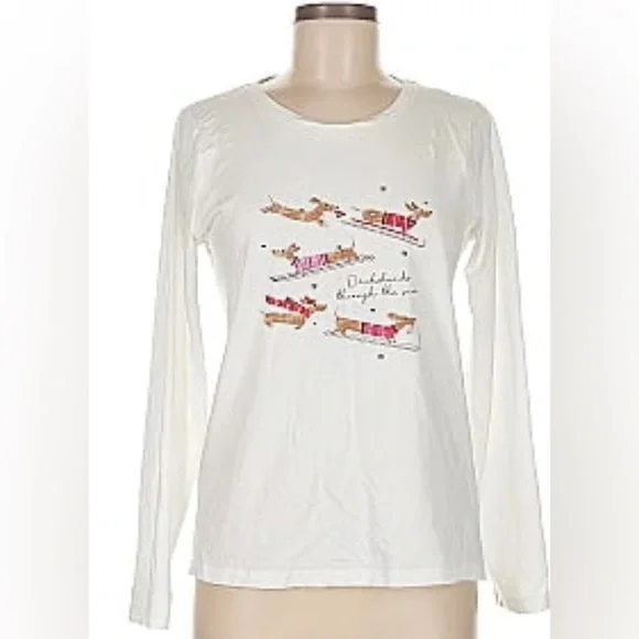 🎄 🐶 NWT JCREW Dachshund Graphic Tee - Picture 3 of 13